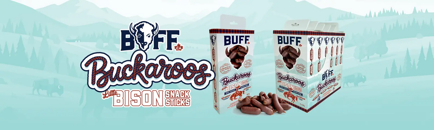 BUCKAROO'S - Healthy Bison Meat Snack Sticks - BUFF
