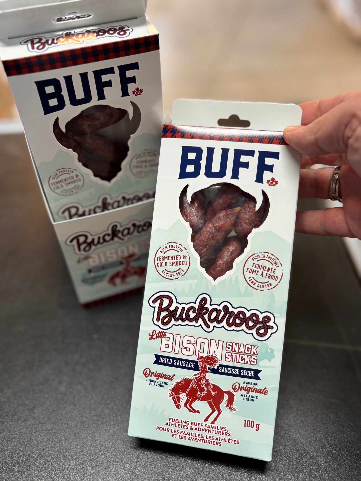 BUCKAROO'S - Healthy Bison Meat Snack Sticks - BUFF